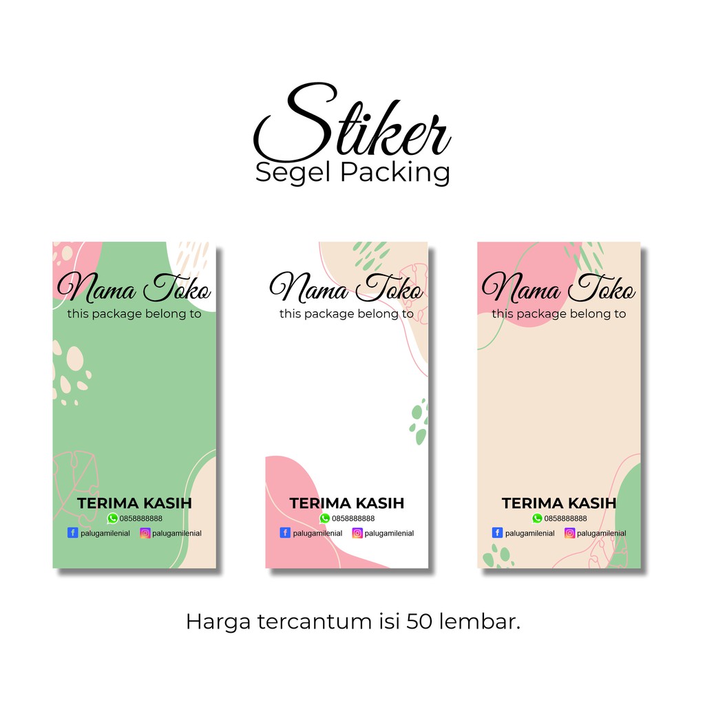 Jual Stiker Segel Packing Stiker Segel Box Stiker Segel Packaging Lembar X Cm Shopee