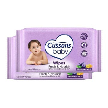 CUSSONS BABY WIPES  (50 SHEET )+ free (50 SHEET )