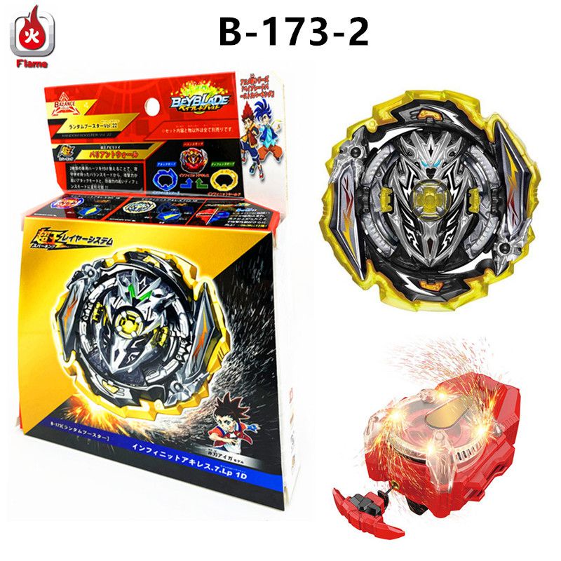 Meledak Beyblade Superking B-173-02 Launcher Infinite Achilles 7loop 1D Perisai