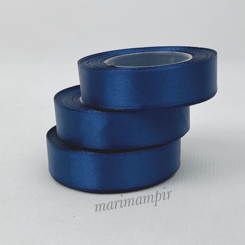 

PITA SATIN KAIN 3/4 INCI / 2 CM WARNA BIRU DONGKER #038