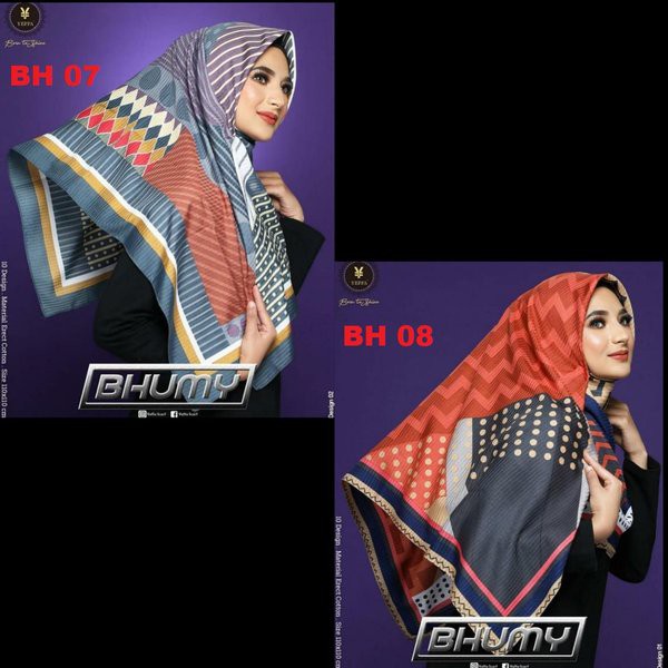 Terbaru hijab jilbab kerudung segiempat bhumy by yeffa