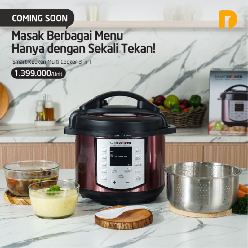 rice cooker rendah kalori smart Keuken Multi Cooker 3 in 1