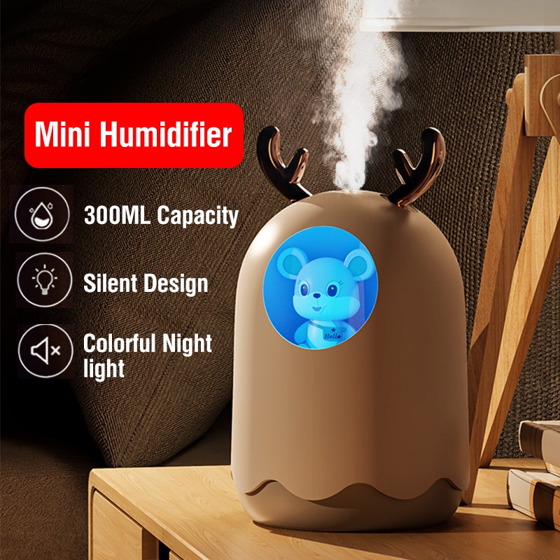 HUMIDIFIER ULTRASONIC DIFFUSER OIL AROMATHERAPHY HUMI 601 TIKUS LUCU