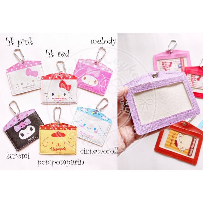 

Gaya Gantungan Name Tag Passcard Kitty Melody Kuromi Cinnamoroll Pompurin Hemat