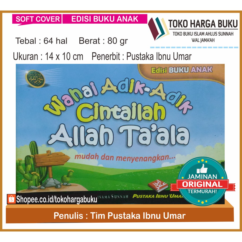 Foto Wahai Adik-Adik Cintailah Allah Ta'ala - Edisi Buku Anak