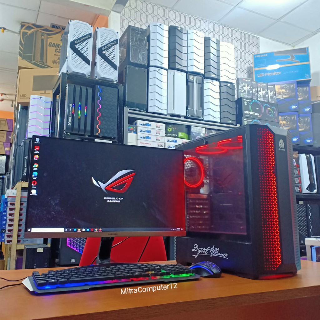 PC GAMING I7 3770 VGA GTX 750TI LED 24 INCH SIAP PAKAI