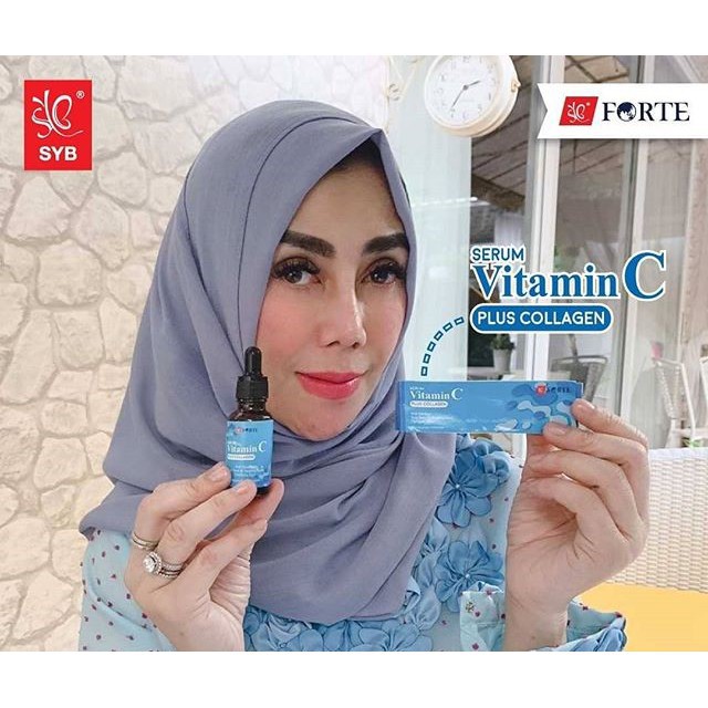 [COD] SYB FORTE SERUM VITAMIN C + COLLAGEN BIRU | Glowing with Brightening Effect &amp; Anti Aging Serum