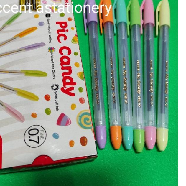 

⚡erbu Kejutan Promo..!!! Ballpoint Pulpen Zebra Pic Candy 0.7 Isi 12 Pcs paling murah