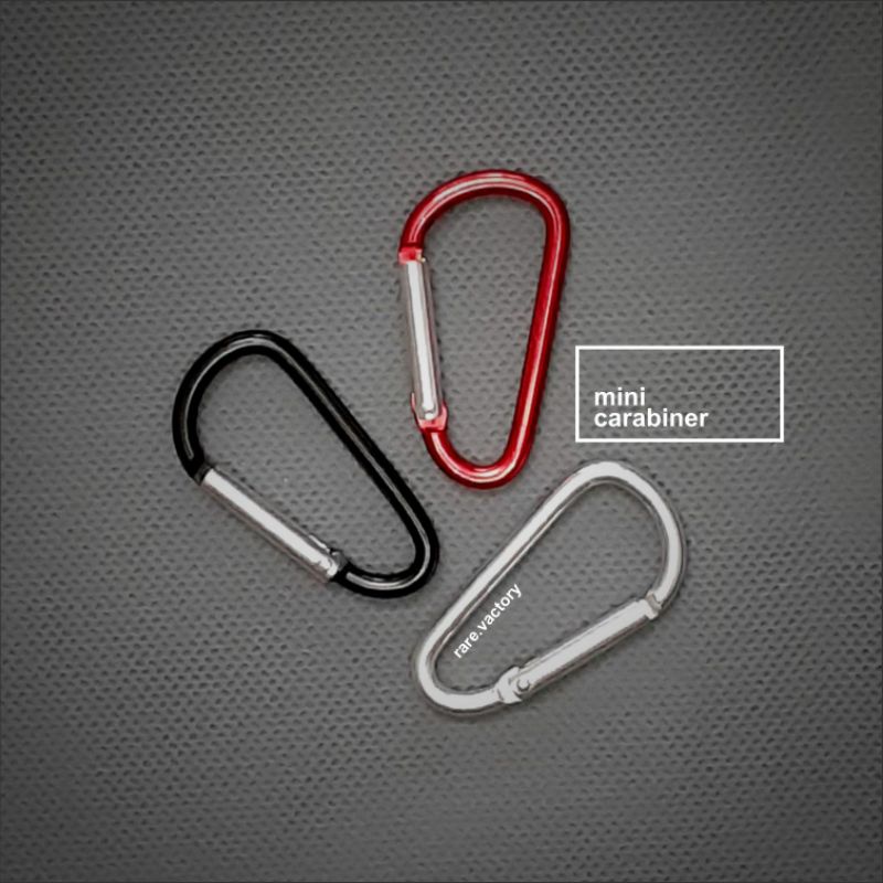 Carabiner Alumunium Alloy 5D shape - Pengait Otomatis - Gantungan Kunci