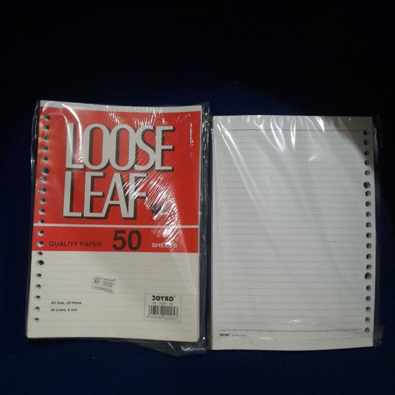 

Kertas Binder / Isi Kertas File Loose Leaf 50 Lembar Ukuran A5