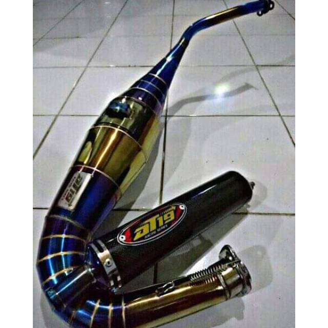 KNALPOT AT19 RACING NINJA 2 TAK KOBRA BLUEMOON SILENCER KARBON