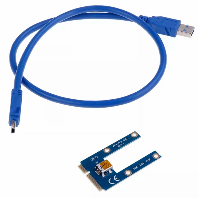 Mini pcie to Mini usb with cable adapter for mining riser converter