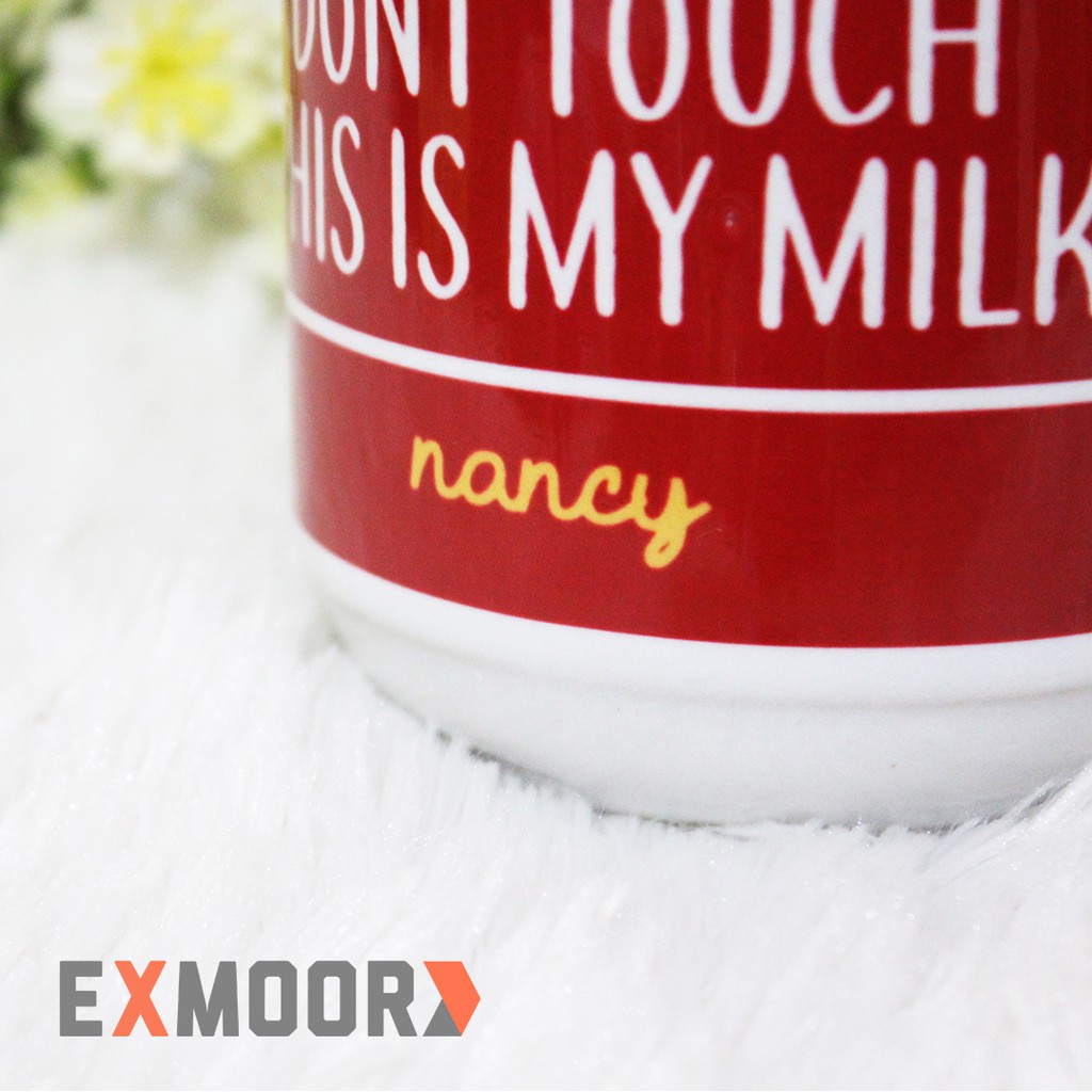 Mug Custom Nama My Milk Red