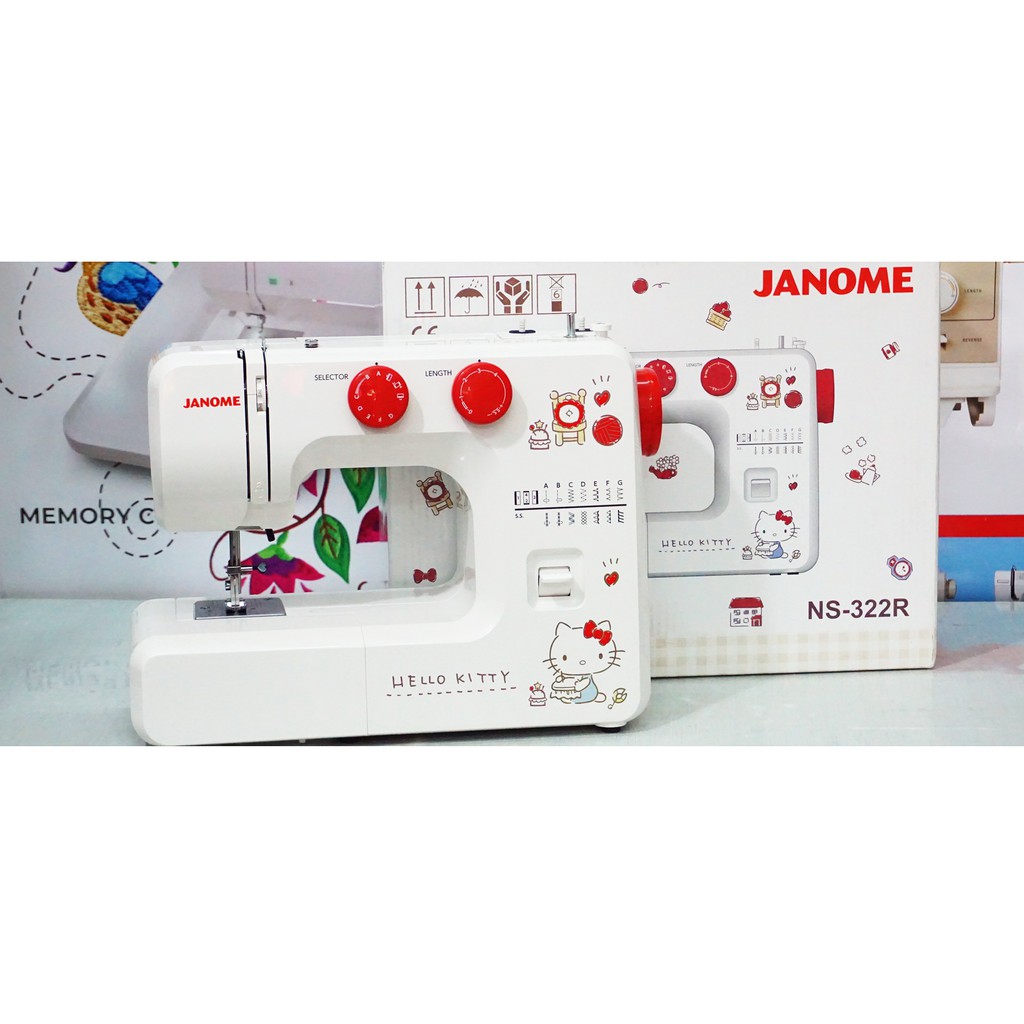 mesin jahit janome hello kitty ns322R