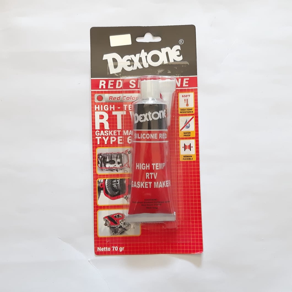 

LEM DEXTONE SILICONE / SILIKON GASKET RED BESAR 70 GR (ASLI)