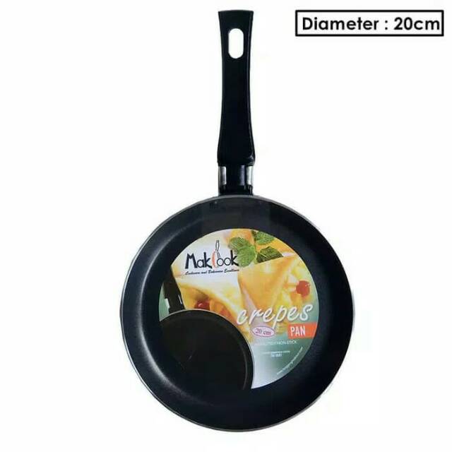 Crepes Pan Makcook Frypan Datar Teflon Anti Lengket 20cm