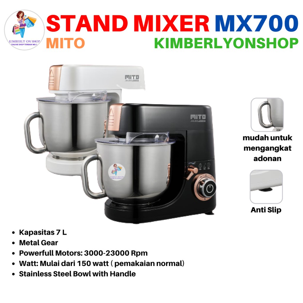 Stand Mixer Mito MX700 Standing Mixer 7 Liter