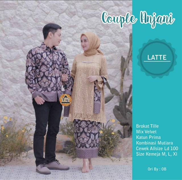 BAJU COUPLE BROKAT SELENDANG MODERN COUPLE MODERN COUPLE ANJANI