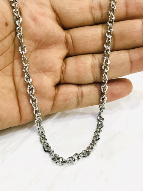 Kalung rodium / kalung cowok panjang 60cm