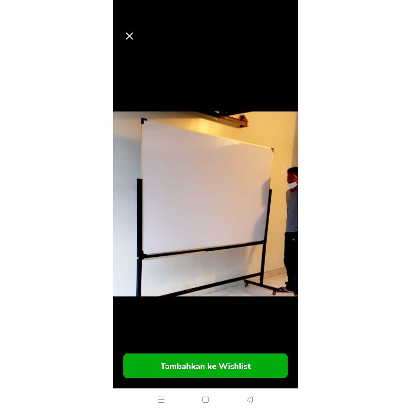 

papan tulis whiteboard standing uk 120x240 nonmaget