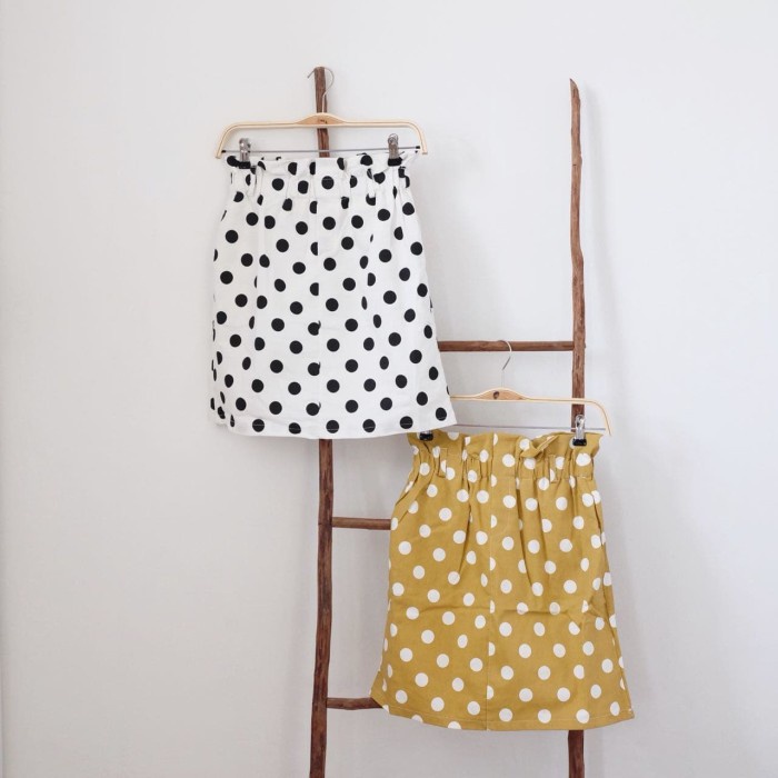 [Premium] Rok Highwaist Mini Korea Style Motif Polkadot (Polka Skirt) - Yellow