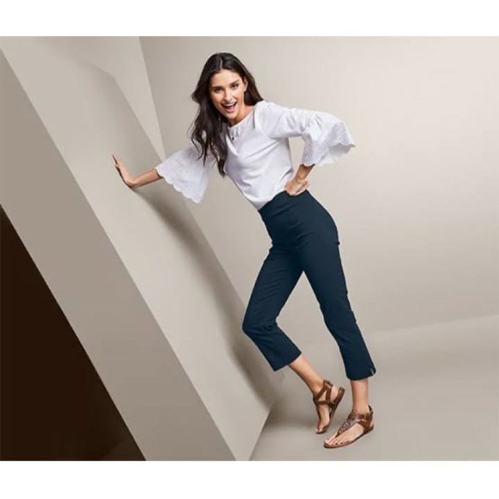 Tchibo 7/8 Slim Fit Cropped Stretch Pant Navy