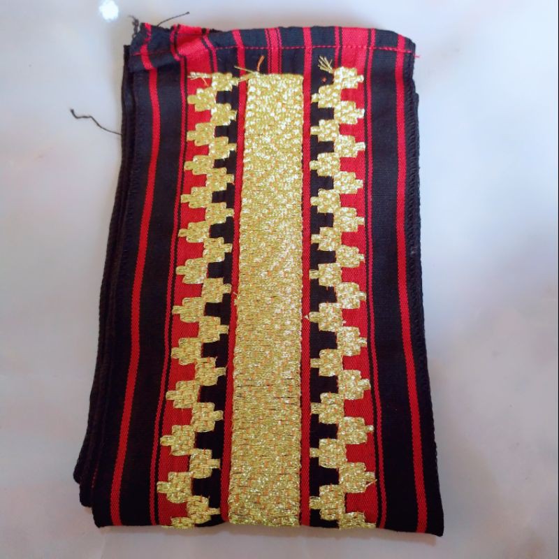 Bisban / Selendang Tapis Lampung Motif Abung Murah-Sasap Hitam