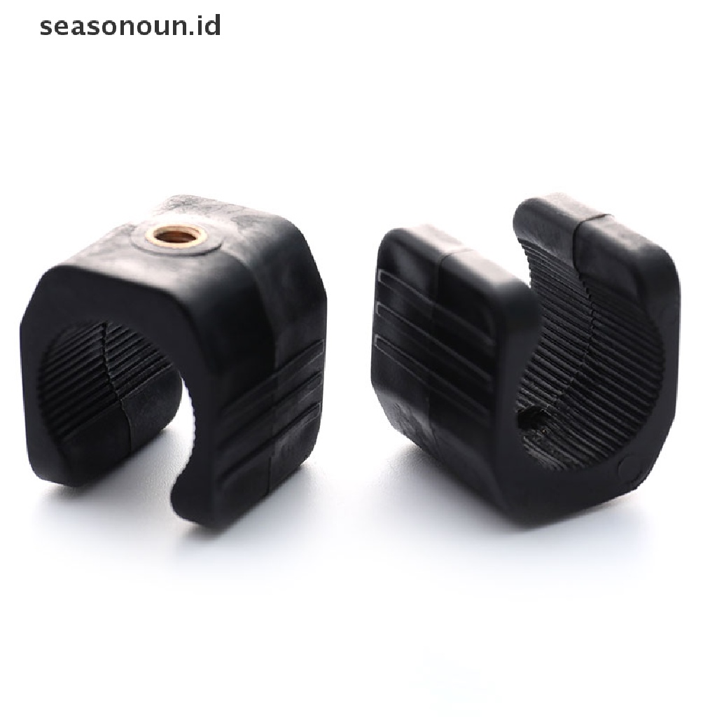 【seasonoun】 2Pcs Universal U Shaped Bike Flashlight Mount Holder Arm Lamp Torch Clip .