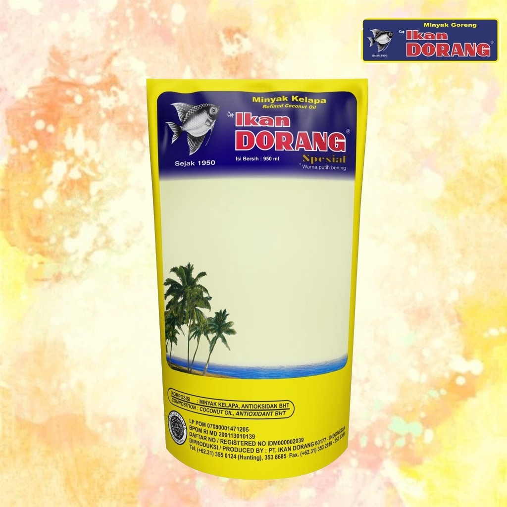 

IKAN DORANG Minyak Kelapa Spesial 950 ml | Minyak Goreng Kemasan Refill Literan Pouch Isi Ulang Coconut Oil Murni Asli Jernih Premium Berkualitas Gorengan Fry Frying Masak Masakan Kebutuhan Dapur Kitchen Crispy Food Shoppa Corner Malang