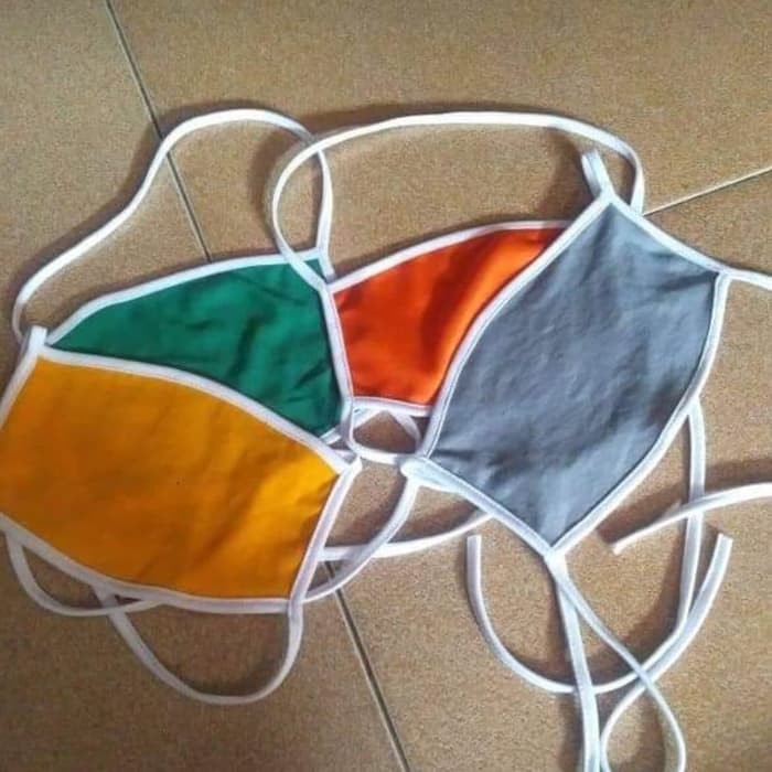 masker bahan kain katun kaos random anti debu random warna mask
