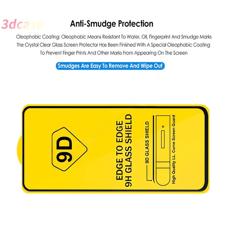 9D Screen Protector Realme C25 C21 C20 C15 C12 C11 2021 5 5S 5i 6i C17 7 7i C1 C2 C3 C3i C25S C20A 20 PRO Realme Narzo 20 10 10A 20A 30A  9D HD Tempered Glass Full Screen Coverage