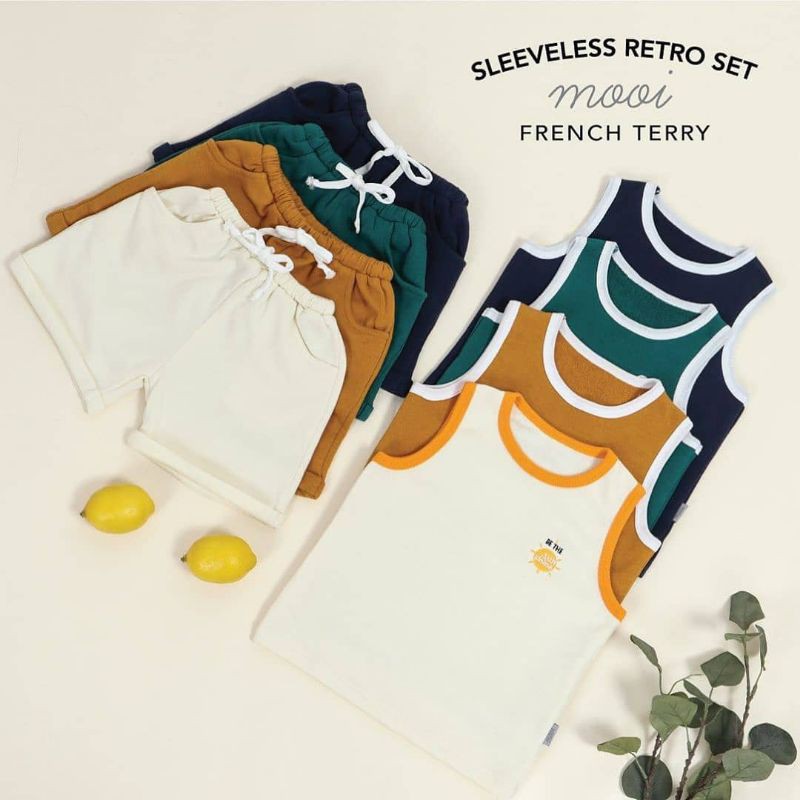 Mooi Sleveeless Retro Set / Kaos Set Anak