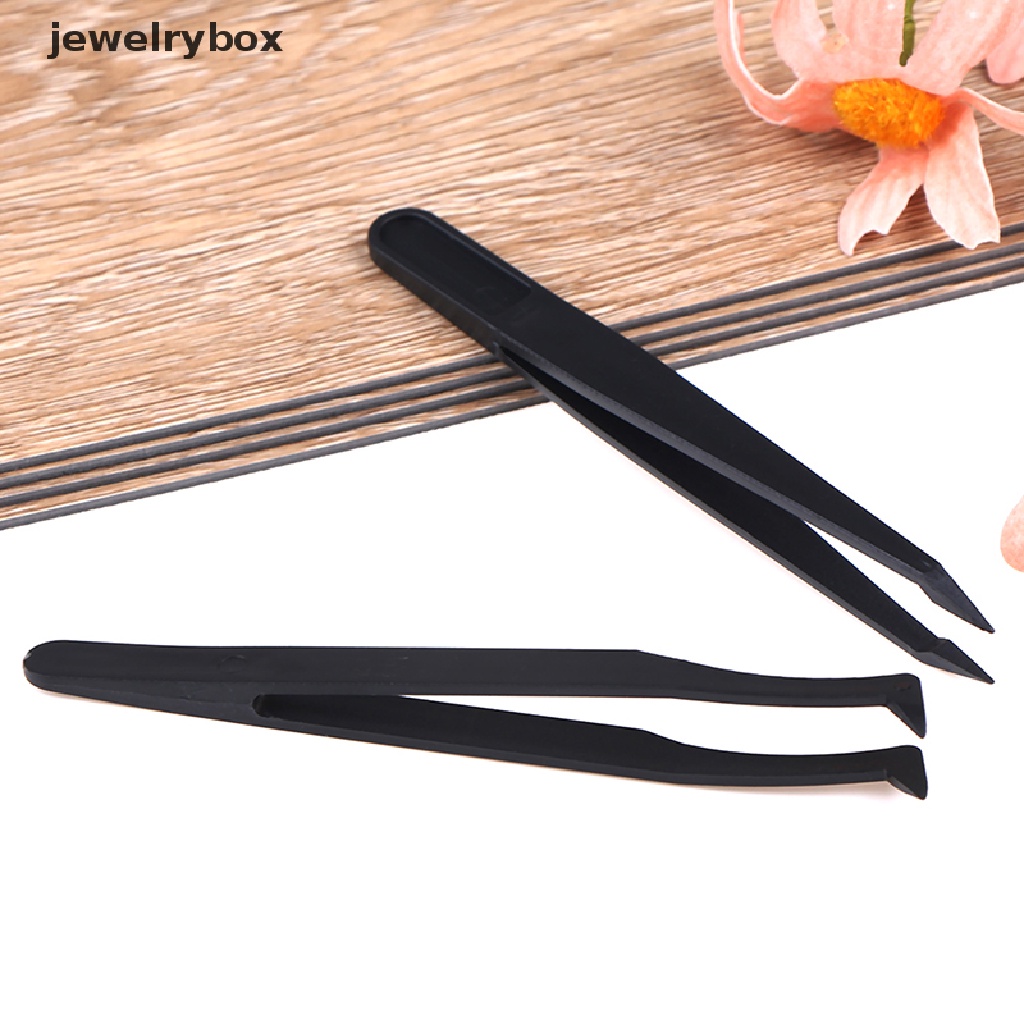 [jewelrybox] Curved Straight Tip Forceps Diamond Paing Pinset Petik Plastik Butik