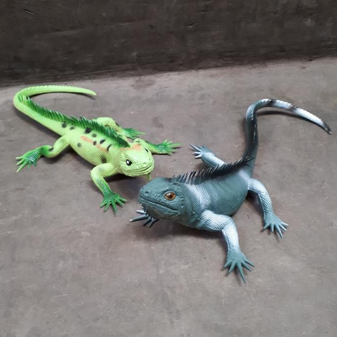 Mainan Kadal Iguana Tokek Karet Ukuran Besar