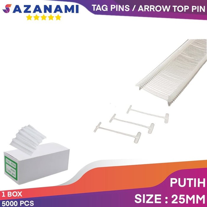 TAG PIN ARROW TOP PIN 25MM ISI REFILL TAG GUN XEHO 1 BOX ISI 5000PCS Pasarbb