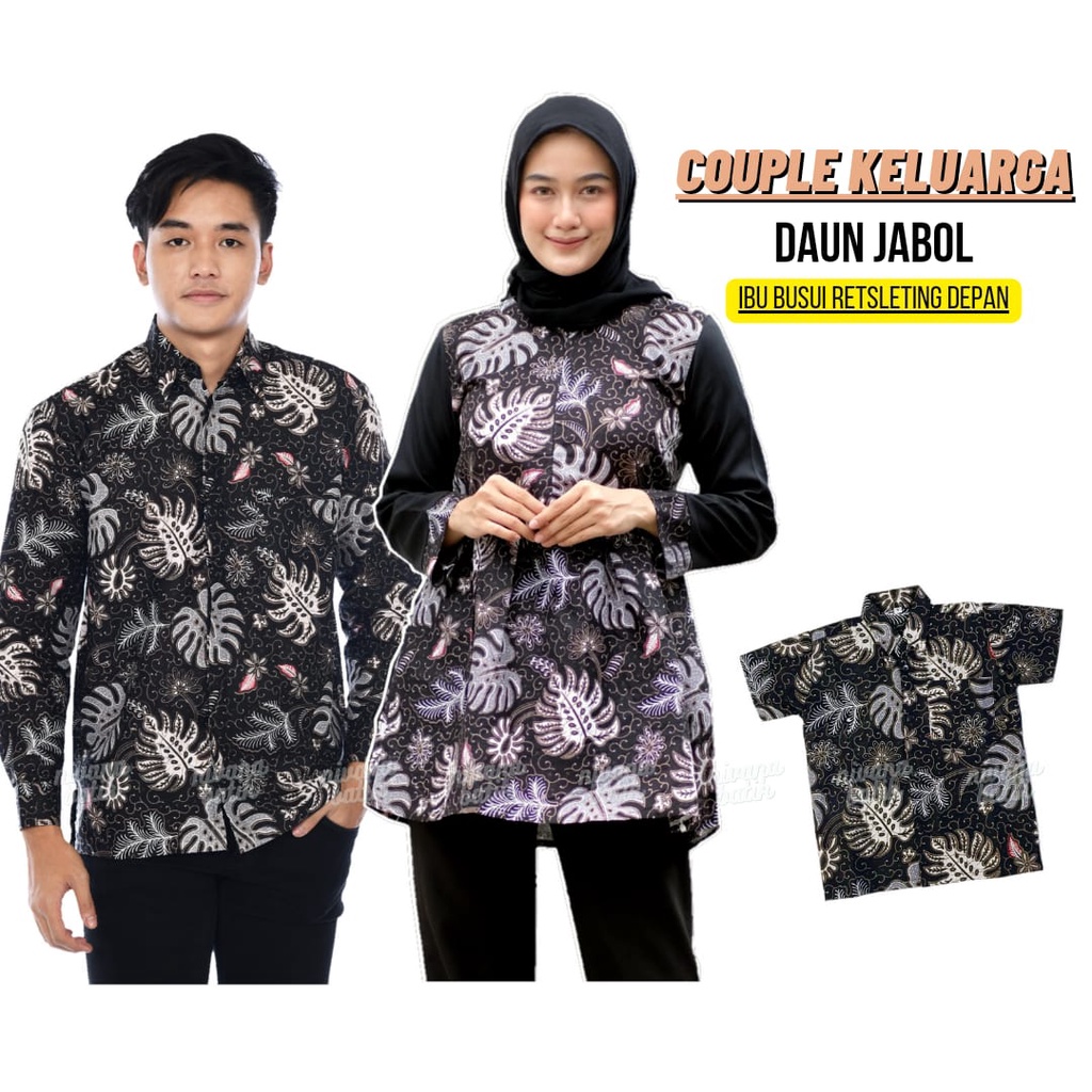 Couple Batik Keluarga Atasan DAUN JABOL