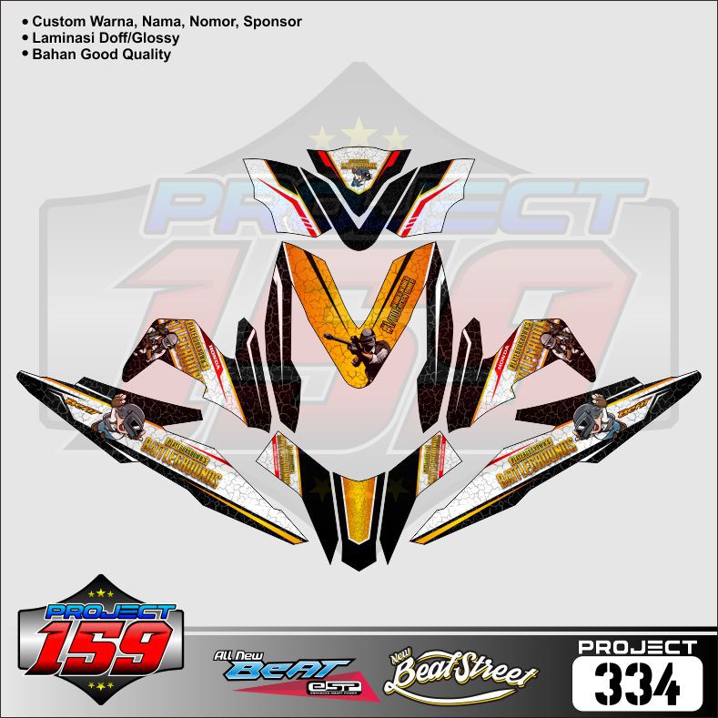 Stiker Motor Beat eSP Beat Street 2017 - P-334 PUBG Livery