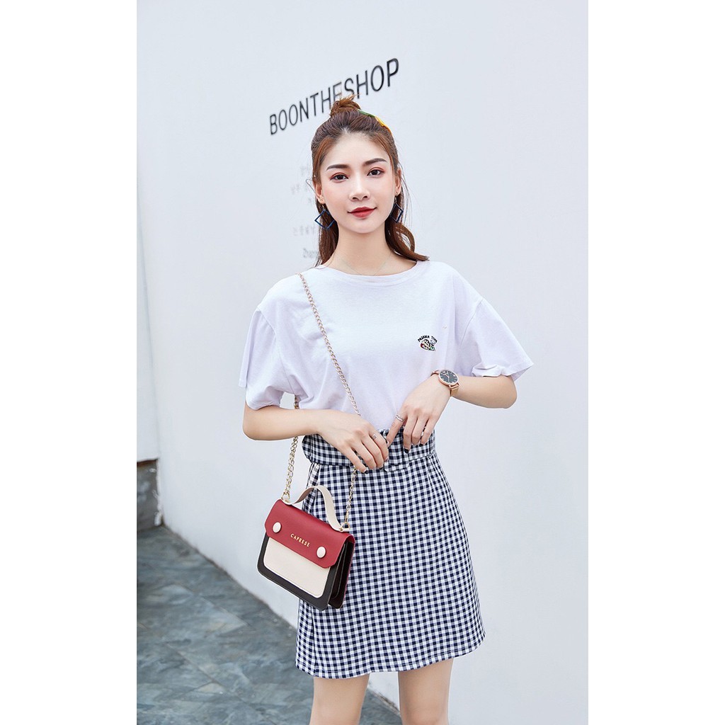 Tas Selempang Wanita Import Bahan Kulit PU Kombinasi Warna - Tas Fashion Wanita Korea Terbaru [SL23]