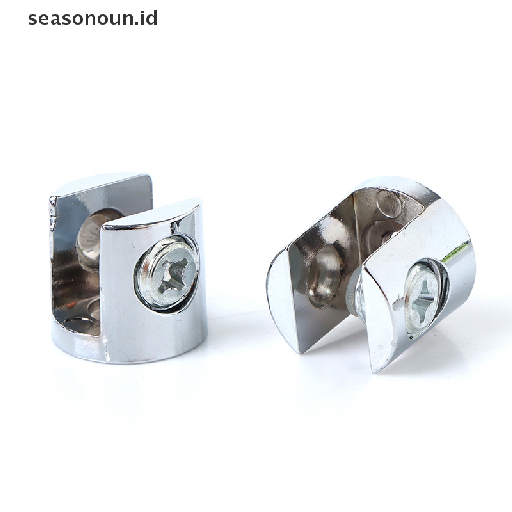 【seasonoun】 4pcs Glass Clamp Glass Plated Brackets Zinc Alloy Clamps For 8-10mm/ 10-12mm .