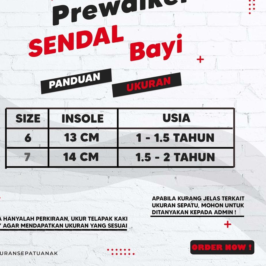 Big Sale.. Sandal Bayi Prewalker Anak Laki Laki Perempuan Umur 0 - 12 Bulan Sandal Prewalker Bayi Co