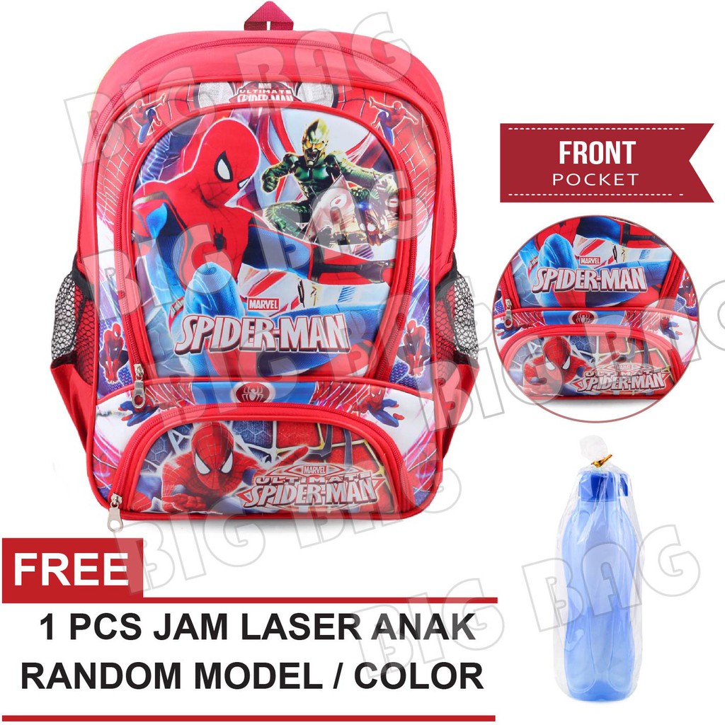Tas Ransel Anak Laki Laki Karakter - ALPHA.RTM + FREE Botol Minum