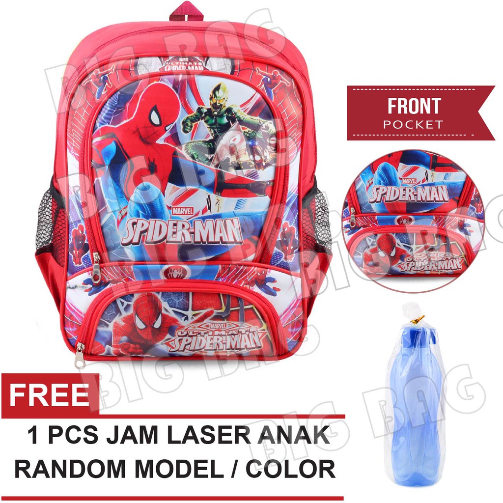 Tas Ransel Anak Laki Laki Karakter - ALPHA.RTM + FREE Botol Minum