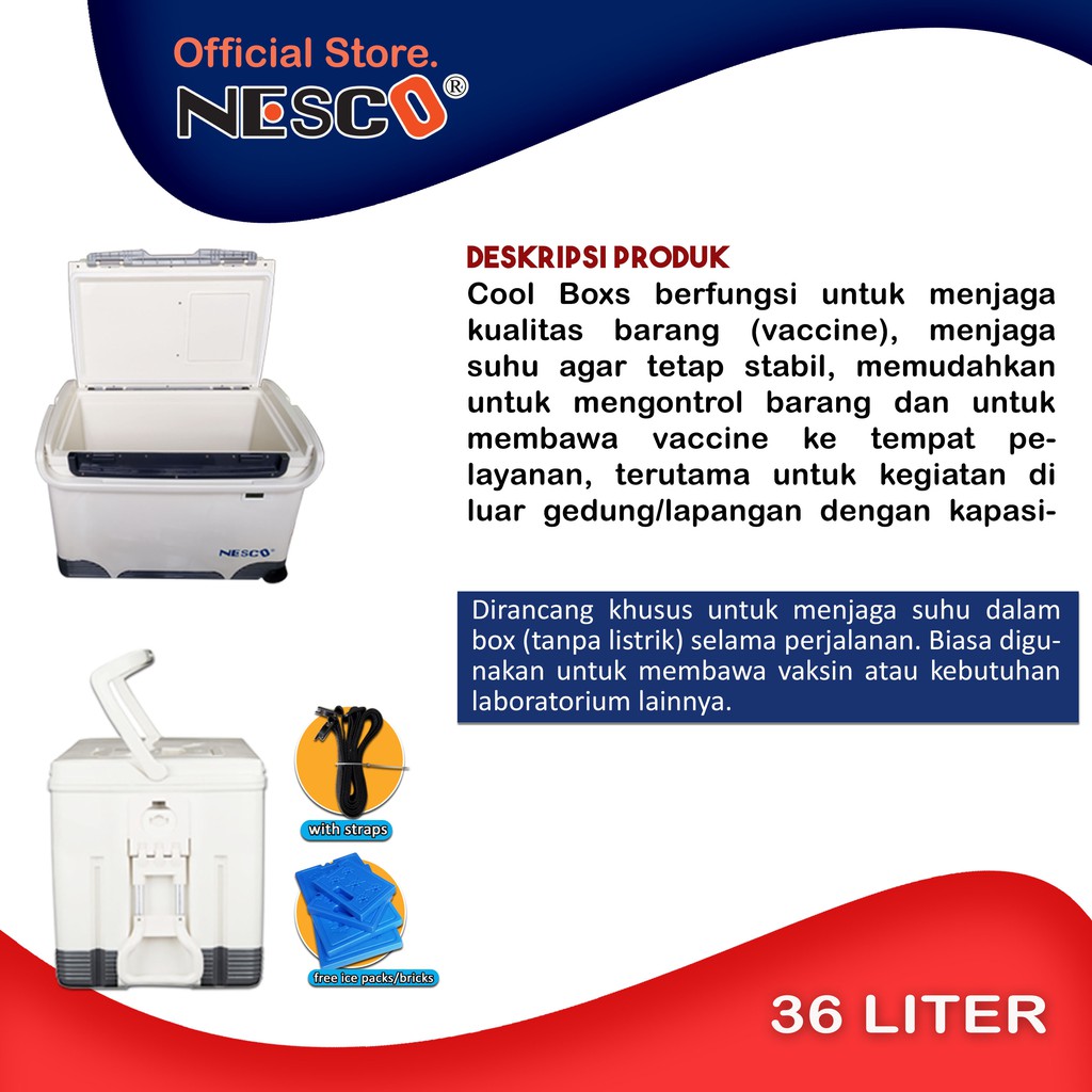 NESCO COOL BOX VAKSIN UKURAN 36 LITER