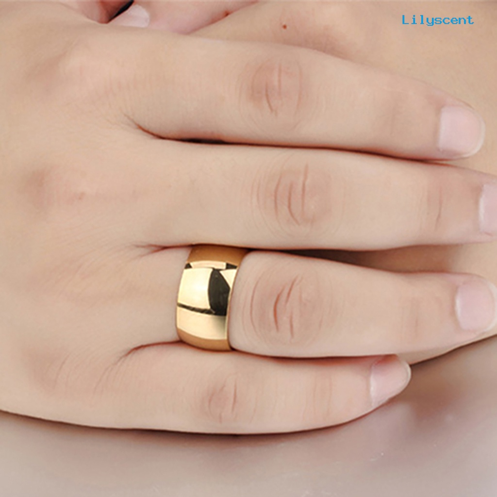 Ls Cincin Bahan Titanium Steel Untuk Pria / Wanita