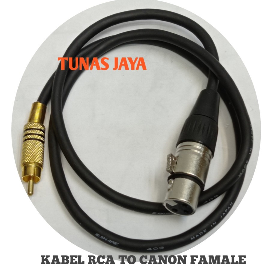 KABEL RCA TO CANON FAMALE / KABEL CANON FAMALE TO RCA