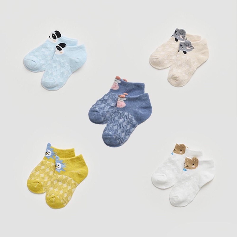 Short Net socks / Kaos kaki Anak Bayi Anti Slip / Kaus kaki Bayi 0-3 Tahun