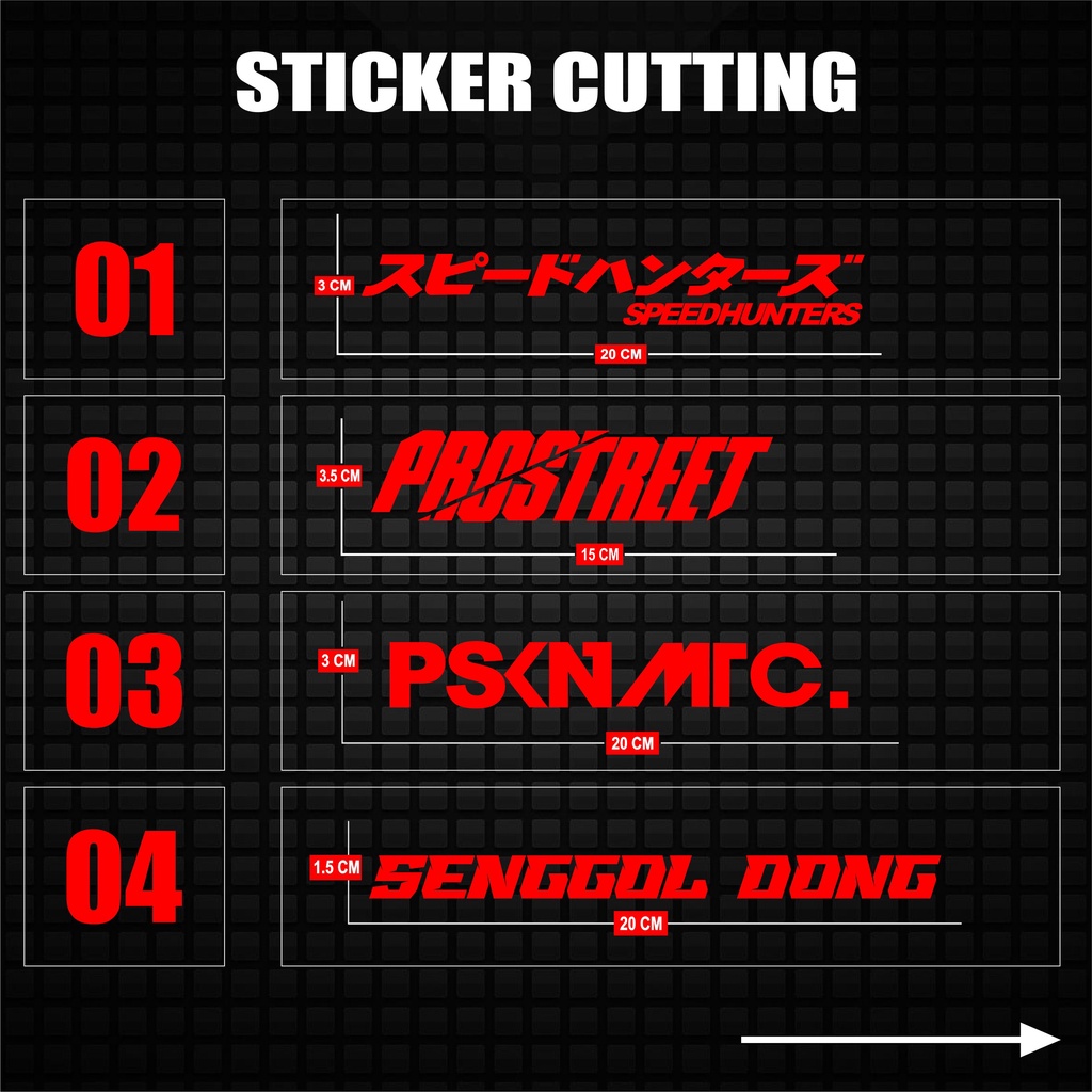 Sticker Cutting Revlective Stiker Cutting Campur