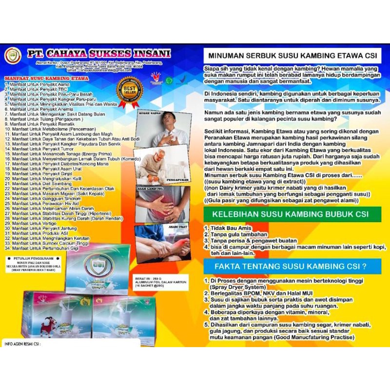 

SUSU KAMBING ETAWA CSI