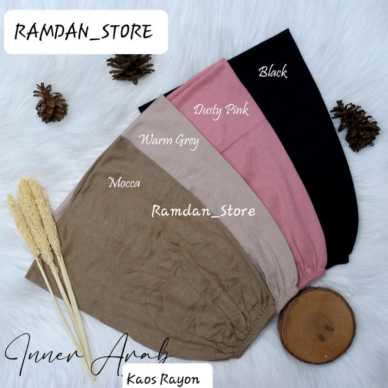 Inner Basic Kaos Rayon Premium, Inner Basic, Ciput Bandana Arab