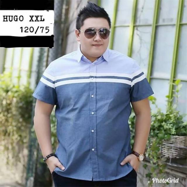 Kemeja Pria Big Size / Kemeja Lengan pendek XXL /Meja Pria Jumbo Size